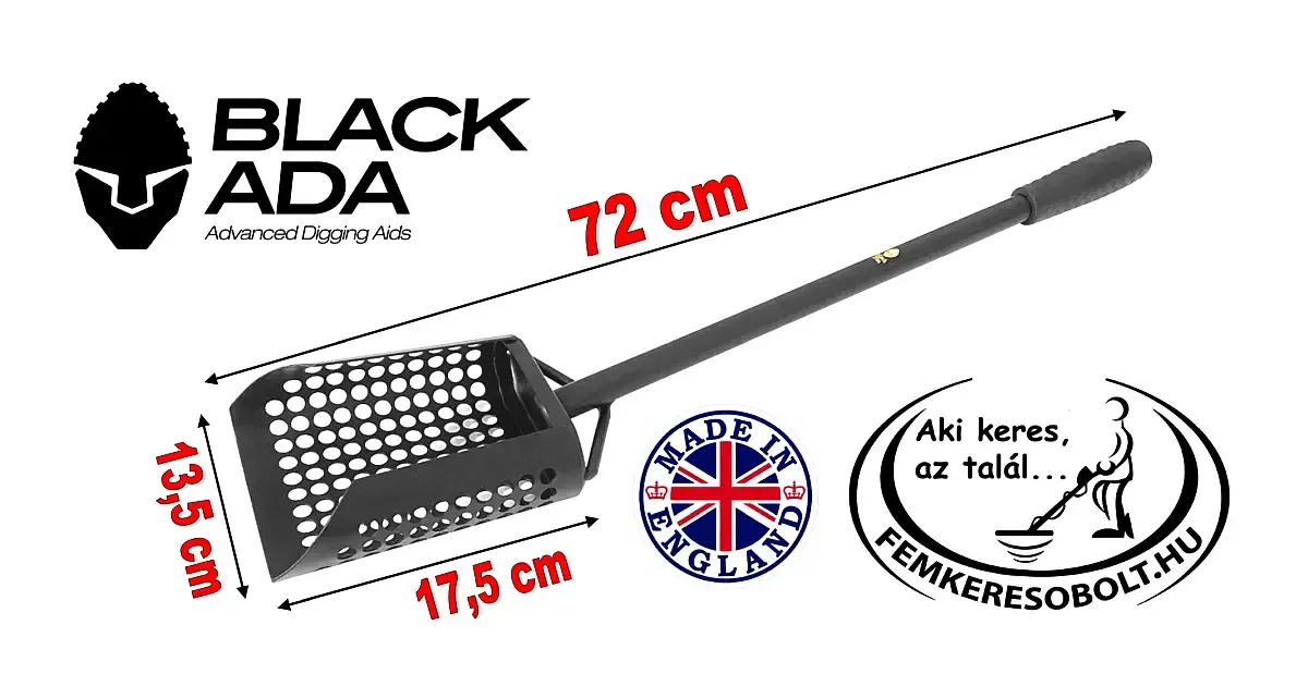 Black Ada fémkeresős ásó-szita I.