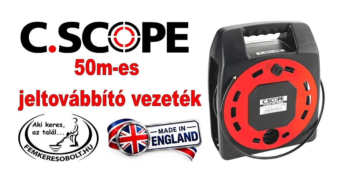 C.Scope 50 m-es jeltovábbító vezeték nyomvonal kereső készülékhez