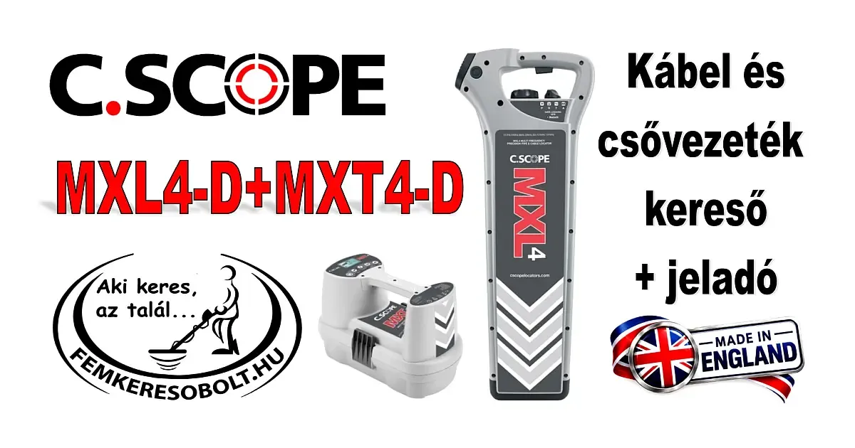 C.Scope MXL4-D + MXT4-D kábel és nyomvonalkereső detektor jelgenerátorral