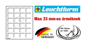 Leuchtturm 2 db érmetartó lap 33 mm "S" méretben