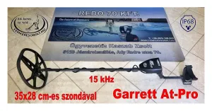 Garrett AT PRO fémkereső mély-kereső 35x28 cm-es DD szondával