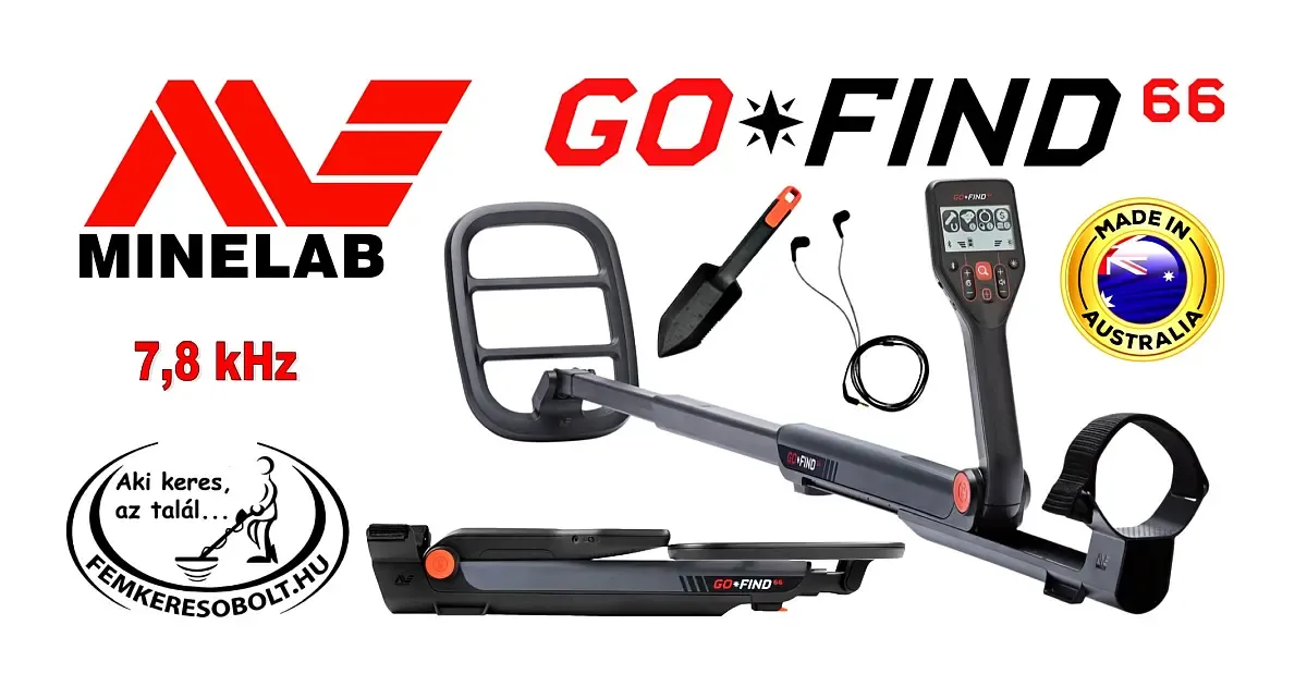 Minelab Go-Find  66 fémkereső gyerekeknek fülhallgatóval műanyag ásókéssel