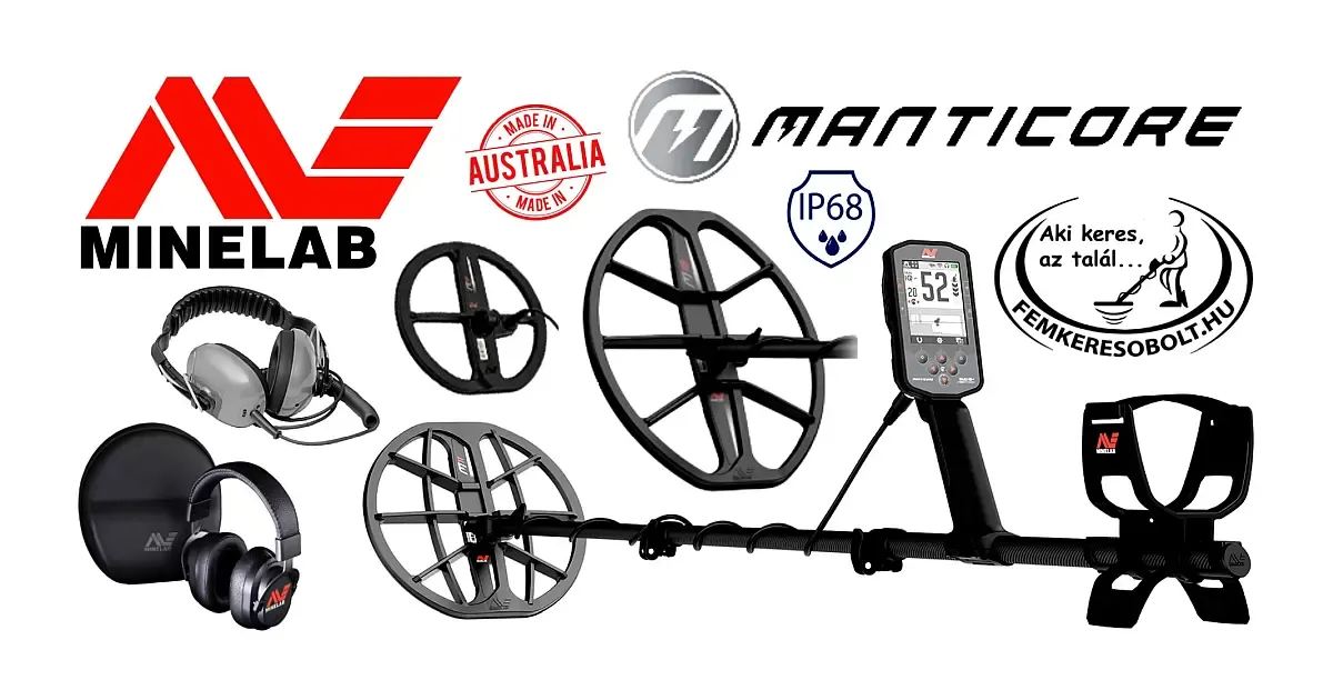 Minelab Manticore + WHP + 2 szonda + vízálló vezetékes fejhallgató