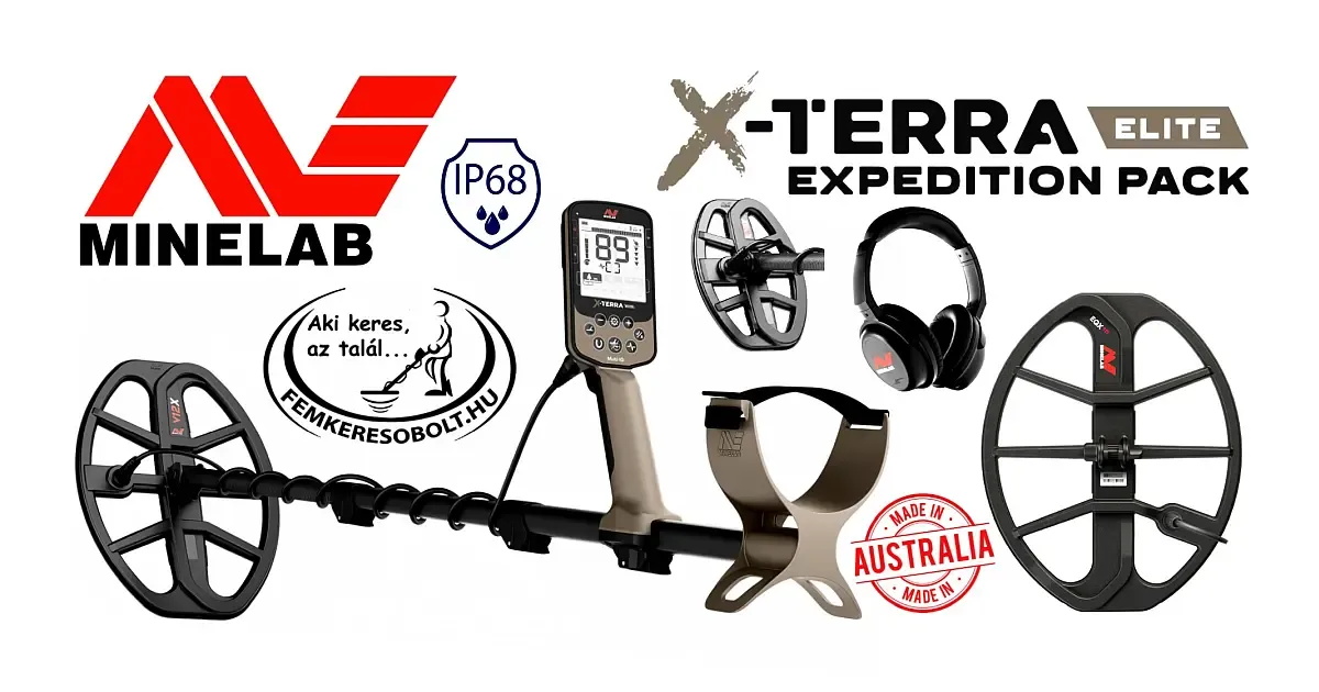 Minelab X-Terra Elite Expedition fémkereső + 38x30 cm-es szondával