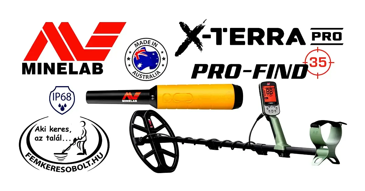 Minelab X-Terra Pro fémkereső + Pro-Find 35 Pointer