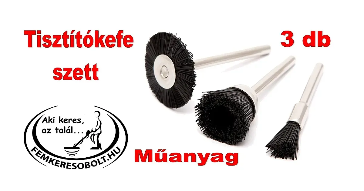 Műanyagkefe fémkeresős tisztítószett