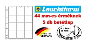 Leuchtturm Numis 5 db érmetartó lap 44 mm-es érméknek