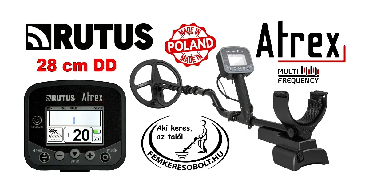 Rutus Atrex fémkereső 28 cm-es DD szondával
