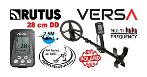 Rutus Versa fémkereső 28 cm-es DD szondával